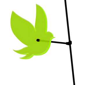 Elliot Lichtzauber Vogel 10 cm grün