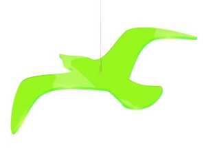 Elliot Lichtzauber Vogel gebogen 18 cm grün