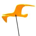 Elliot Lichtzauber Vogel gebogen 18 cm orange