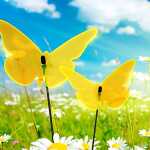 Elliot Lichtzauber Schmetterling gebogen 16 cm orange