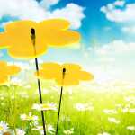 Elliot Lichtzauber Blume 20 cm orange