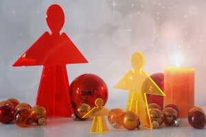 Elliot Lichtzauber Schutzengel 3D stehend 20 cm orange