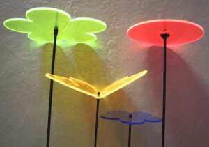 Elliot Lichtzauber Schmetterling groß, 20 cm, orange, gebogen