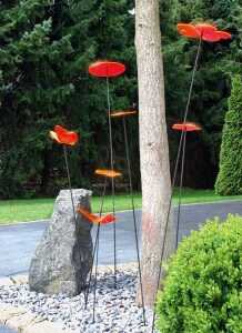 Elliot Lichtzauber Schmetterling groß, 20 cm, rot, gebogen