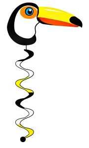 Elliot Windspiel Tukan 23 cm x 80 cm hängend