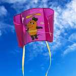 Elliot Drachen Pocket Kite Maus Flieger 76x50cm lila
