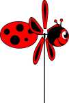 Elliot Windspiel Marienkäfer Rotor 36 cm x 65 cm