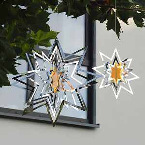 Elliot Windspiel Edelst. Lichtzaub Stern 20cm orange