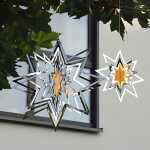 Elliot Windspiel Edelst. Lichtzaub Stern 20cm orange