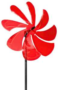 Elliot Lichtzauber Windrad 25 cm rot mit 100 cm Stab