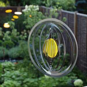 Elliot Windspiel Edelst. Lichtzaub Kreis 20cm rot