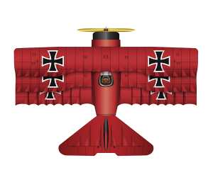 Elliot Drachen WindNSun 3D Red Baron Polyestertuch Druck