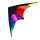 Elliot Drachen Delta Sport 168 x 77 cm rainbow/schwarz rtf