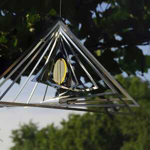 Elliot Windspiel Edelst. Lichtzaub Dreieck 23cmx38cm orange