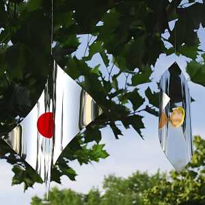 Elliot Windspiel Edelst. Lichtzaub Quadrat 30cmx34cm rot