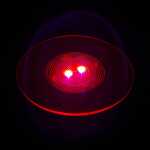 Elliot Lichtzauber Scheibe Mag 25cm rot 150cm Stab gemufft