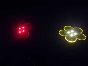 Elliot Lichtzauber Blume Mag 25cm rot 150cm Stab gemufft