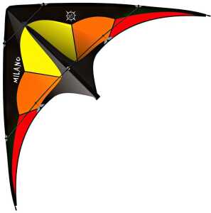 Elliot Drachen Milano 170x79 schwarz/gelb/orange/rot rtf