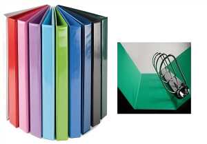 Ringbuch A4 15mm 2 Ringe m transparenter Front- und Seitentasche blau