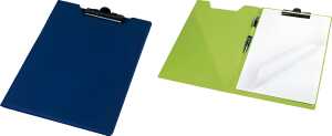 Klemmbrettmappe A4 PVC-Folie leinengeprägt farbig dunkelblau