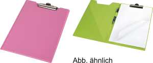 Klemmmappe A5 PVC-Folie leinengeprägt pastellrosa