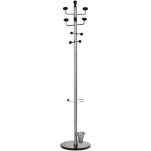 Alco Standgarderobe pulverbeschichtetes Metall 180 cm Ø 38 silber