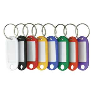Schlüsselanhänger, bunt gemischt, Plastiktüte à 10 Stück