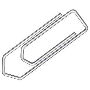 Briefklammer, Metall, 32 mm, verzinkt, Schachtel mit 1000 Stück
