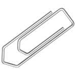 Briefklammer, Metall, 32 mm, verzinkt, Schachtel mit 1000 Stück