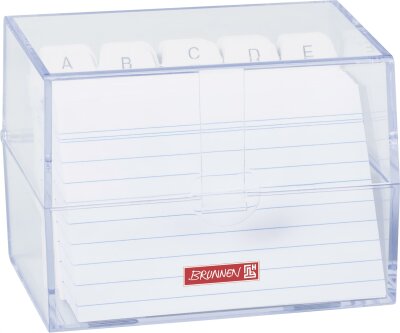 BRUNNEN Karteibox A7 gefüllt transparent