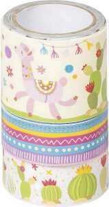 HEYDA Deko Tapes Lama 2x 5 m x 15 mm 5 m x 30 mm Papier-Tapes