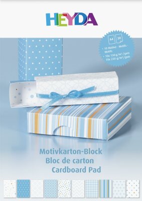 HEYDA 204712104 Motivkarton-Block A4 blau