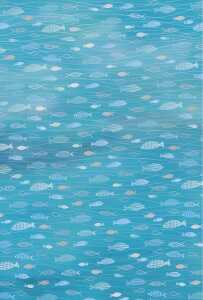 HEYDA Motivkarton Fische A4 (21 x 31 cm inkl. Codierleiste) Aqua blau