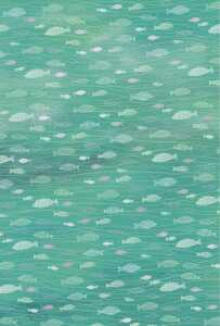 HEYDA Motivkarton Fische A4 (21 x 31 cm inkl. Codierleiste) Aqua grün