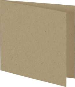 HEYDA 211427064 Doppelkarte Quadrat 135 x 135 mm natur
