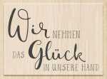 HEYDA 211800017 Stempel Hochzeit Das Glück Holz matt...