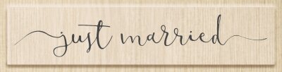 HEYDA 211800692 Stempel Hochzeit Just Married Holz matt lackiert