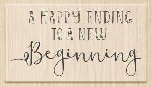 HEYDA 211800693 Stempel Hochzeit A Happy Ending Holz matt lackiert