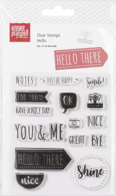 KNORR PRANDELL 2118834008 Stempelmotiv Clear Stamp Hello transparent