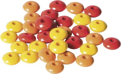 KNORR PRANDELL 216023511 Holzlinsen-Mix Stärke: 5 mm Ø 10 mm Buche Deutschland gelb orange rot