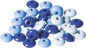 Holzlinsen-Mix Stärke: 5 mm Ø 10 mm Buche Deutschland blau