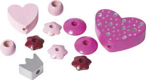 KNORR PRANDELL Holzperlen-Mix Herz Buche Ahorn Deutschland rosa pink