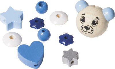 KNORR PRANDELL 216023634 Holzperlen-Mix Teddy Buche Ahorn Deutschland blau