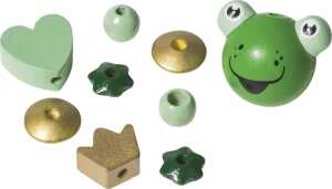 KNORR PRANDELL Holzperlen-Mix Frosch Buche Ahorn Deutschland grün