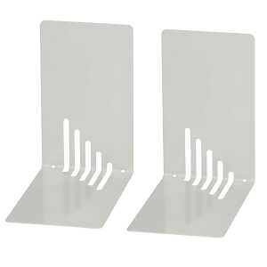 WEDO Buchstütze Metall schmal lgrau