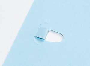 Plus Heftgerät Klammerlos Tischgerät, bl