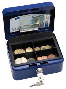 WEDO Geldkassette Gr.1 bl 15,2x11,5x8,0cm mit Clip