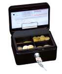 WEDO Geldkassette Gr.1 sw 15,2x11,5x8,0cm mit Clip