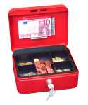 WEDO Geldkassette Gr.2 ro 20,0x16,0x9,0cm mit Clip