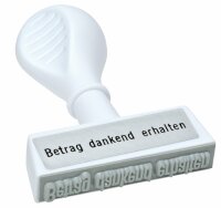 Trodat Stempel Text Betr. dank. Lagertext 4,5cm Breite ws